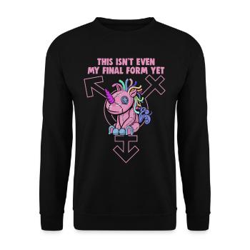 Bisexuell Transgender Pride Day LGBT - Unisex Pullover - Schwarz - Vorne - Alina (178cm) & Michal (187cm)