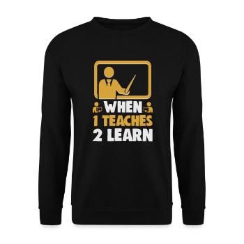 Meilleure idée de cadeau de pension pour les enseignants Étudiant - Sweat-shirt Unisexe - noir - Devant - Alina (178cm) & Michal (187cm)