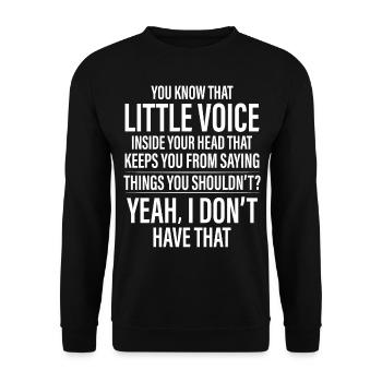 Drôle de dicton - Sweat-shirt Unisexe - noir - Devant - Alina (178cm) & Michal (187cm)