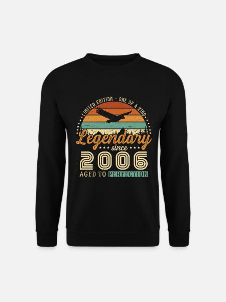 legendär 2006 Jahrgang vintage Geburtstagsgeschenk - Unisex Pullover - Schwarz