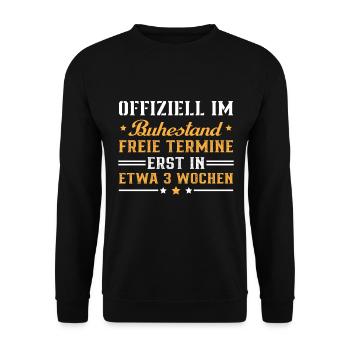 Offiziell im ruhestand - Unisex Pullover - Schwarz - Vorne - Alina (178cm) & Michal (187cm)