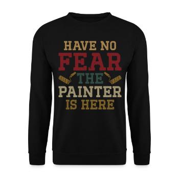 Peintre en bâtiment décorateur n’ont pas - Sweat-shirt Unisexe - noir - Devant - Alina (178cm) & Michal (187cm)