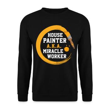 House Painter Decorator House - Unisex Pullover - Schwarz - Vorne - Alina (178cm) & Michal (187cm)