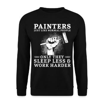 House Painter Decorator Painters - Unisex Sweatshirt - black - Front - Alina (178cm) & Michal (187cm)