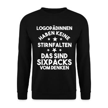 Logopädie Logopädin - Unisex Pullover - Schwarz - Vorne - Alina (178cm) & Michal (187cm)