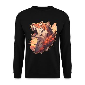 Tiger Wildcat Tiger Baby Baby Tiger Africa - Sweat-shirt Unisexe - noir - Devant - Alina (178cm) & Michal (187cm)