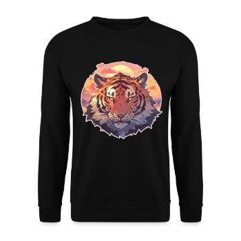 Tigre Wildcat Tigre Bébé Bébé Tigre Afrique - Sweat-shirt Unisexe - noir - Devant - Alina (178cm) & Michal (187cm)