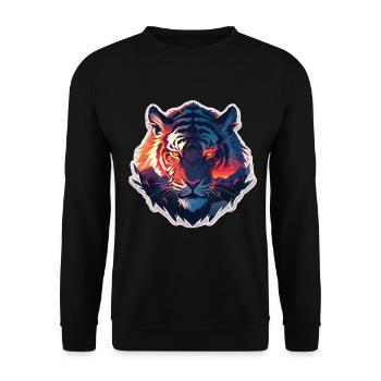 Tiger Wildcat Tiger Baby Baby Tiger Africa - Sweat-shirt Unisexe - noir - Devant - Alina (178cm) & Michal (187cm)
