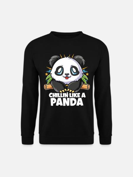 Mode Panda Chill activé - Sweat-shirt Unisexe - noir