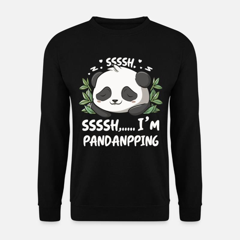Relaxation with Panda power - Unisex Sweatshirt - black