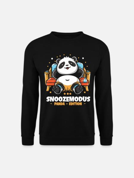 Relaxation with pandas - Unisex Sweatshirt - black