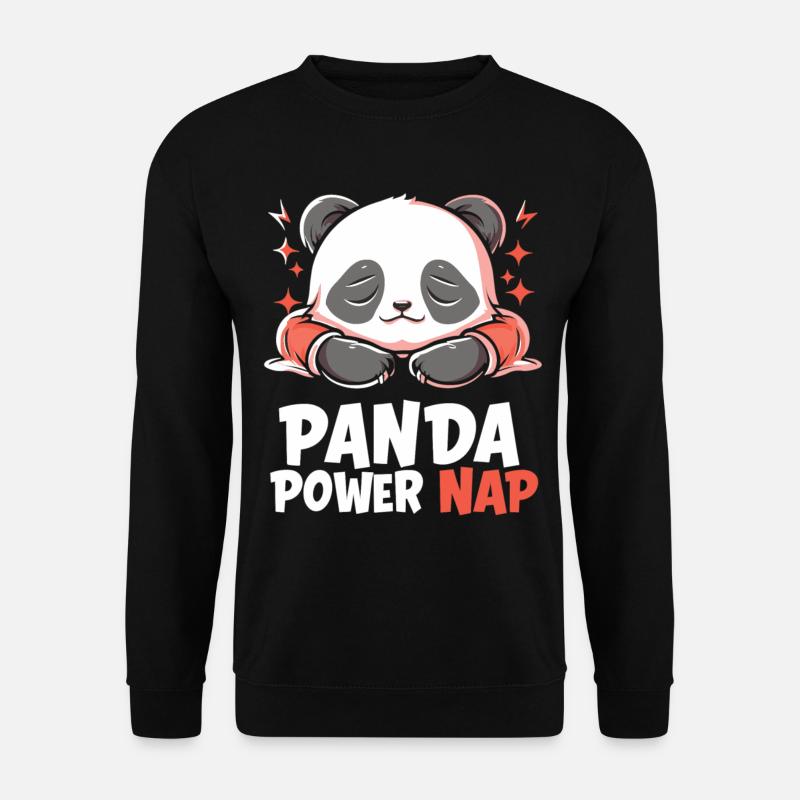 Panda Power Nap - Sweat-shirt Unisexe - noir