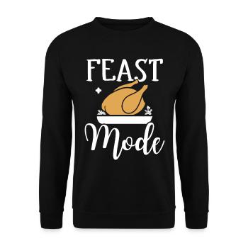 Mode Of Feast - Funny Thanksgiving Turkey - Unisex Sweatshirt - black - Front - Alina (178cm) & Michal (187cm)