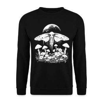 Fée Grunge papillon champignons esthétique Fairycore lune - Sweat-shirt Unisexe - noir - Devant - Alina (178cm) & Michal (187cm)
