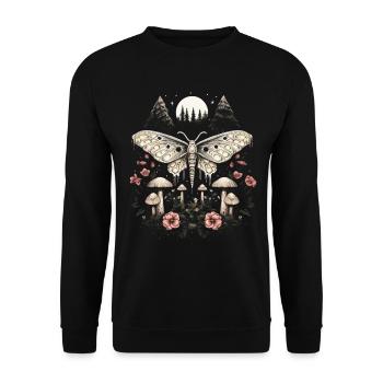 Esthétique Cottagecore Fairycore Fairy Grunge Lune - Sweat-shirt Unisexe - noir - Devant - Alina (178cm) & Michal (187cm)