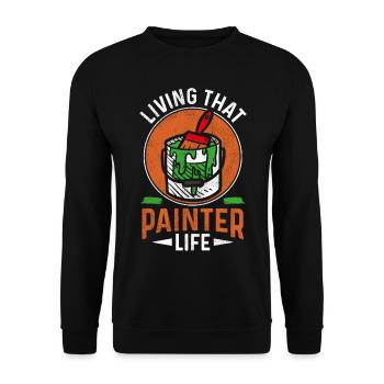 House Painter Decorator Living - Unisex Sweatshirt - black - Front - Alina (178cm) & Michal (187cm)