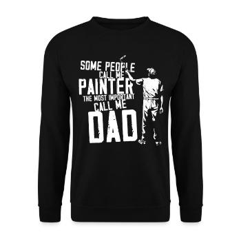 House Painter Decorator Dad Some - Unisex Sweatshirt - black - Front - Alina (178cm) & Michal (187cm)