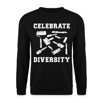 House Painter Decorator Paint - Unisex Pullover - Schwarz - Vorne - Alina (178cm) & Michal (187cm)