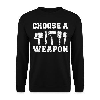 House Painter Decorator Paint - Unisex Pullover - Schwarz - Vorne - Alina (178cm) & Michal (187cm)