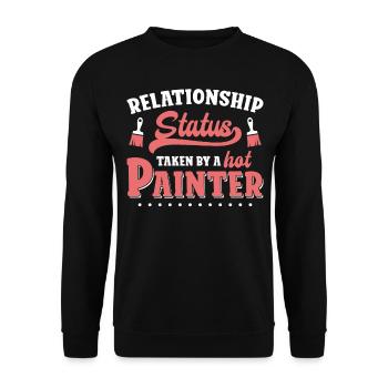 House Painter Decorator Girlfriend - Unisex Sweatshirt - black - Front - Alina (178cm) & Michal (187cm)