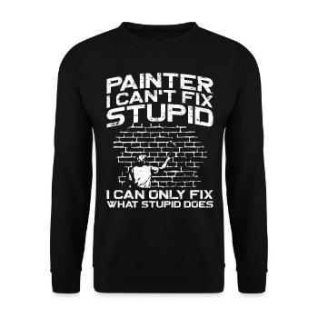 House Painter Decorator Painter I - Unisex Sweatshirt - black - Front - Alina (178cm) & Michal (187cm)