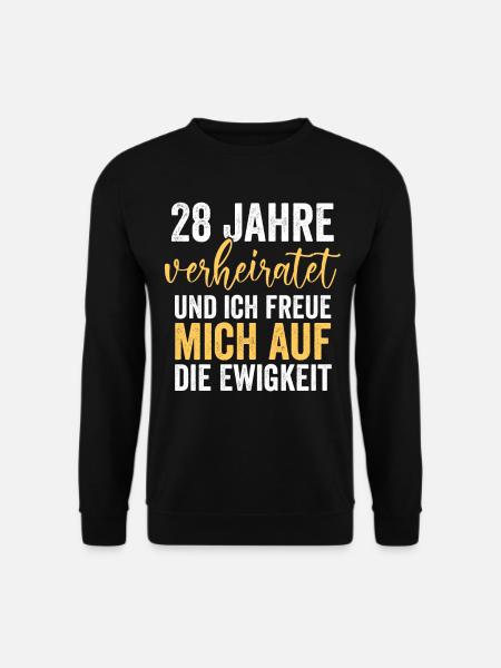 Ehe Nelkenhochzeit 28 Jahre Verheiratet Hochzeitst - Unisex Pullover - Schwarz