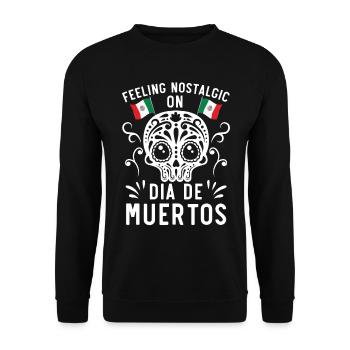 Feeling Nostaligic Dia De Muertos Dia De Muertos - Unisex Pullover - Schwarz - Vorne - Alina (178cm) & Michal (187cm)