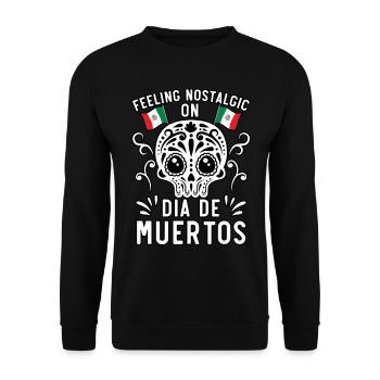 Feeling Nostaligic Dia De Muertos Dia De Muertos - Unisex Pullover - Schwarz - Vorne - Alina (178cm) & Michal (187cm)