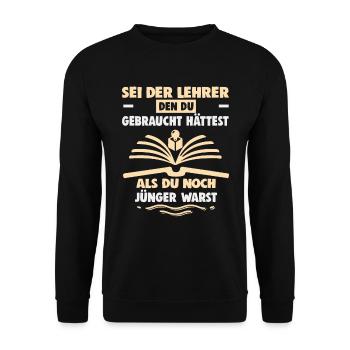 Meilleure idée de cadeau de pension pour les enseignants Étudiant - Sweat-shirt Unisexe - noir - Devant - Alina (178cm) & Michal (187cm)