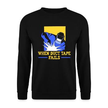 Soudeur Dire Design pour les métallurgistes - Sweat-shirt Unisexe - noir - Devant - Alina (178cm) & Michal (187cm)