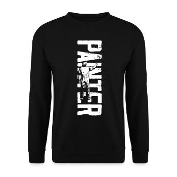 House Painter Decorator Painter - Unisex Pullover - Schwarz - Vorne - Alina (178cm) & Michal (187cm)