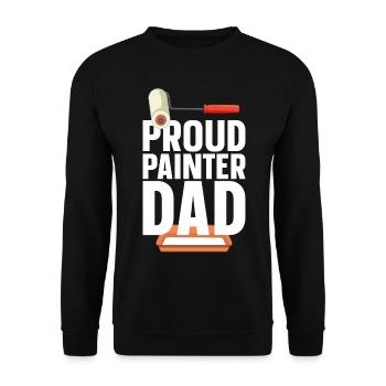 House Painter Decorator Dad Proud - Unisex Sweatshirt - black - Front - Alina (178cm) & Michal (187cm)