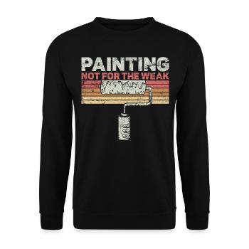 House Painter Decorator Retro - Unisex Sweatshirt - black - Front - Alina (178cm) & Michal (187cm)