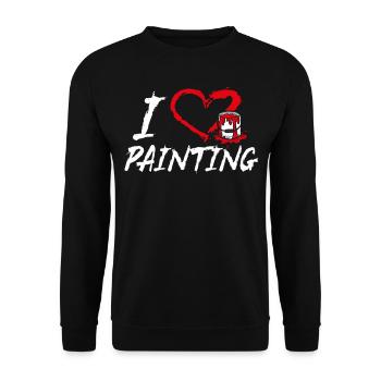 House Painter Decorator Heart I - Unisex Pullover - Schwarz - Vorne - Alina (178cm) & Michal (187cm)