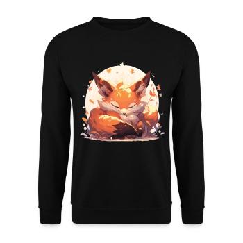 Fuchs Füchse Fuchs Kinder Fuchs Baby Tier Wald - Unisex Pullover - Schwarz - Vorne - Alina (178cm) & Michal (187cm)