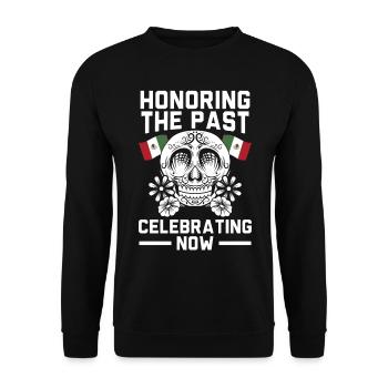 Honorer le passé en célébrant maintenant Dia De Muertos - Sweat-shirt Unisexe - noir - Devant - Alina (178cm) & Michal (187cm)