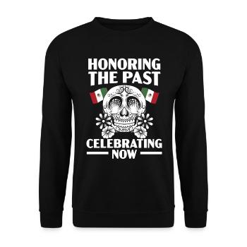 Honorer le passé en célébrant maintenant Dia De Muertos - Sweat-shirt Unisexe - noir - Devant - Alina (178cm) & Michal (187cm)