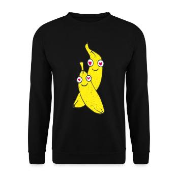 Banane Bananen Obstsalat Früchte Obst Kostümersatz - Unisex Pullover - Schwarz - Vorne - Alina (178cm) & Michal (187cm)