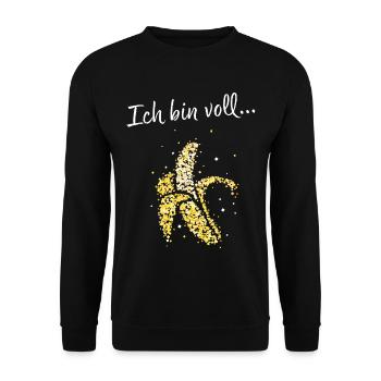 Banana Fruits Fruit Escalated Replacement Costume Vegan - Unisex Sweatshirt - black - Front - Alina (178cm) & Michal (187cm)