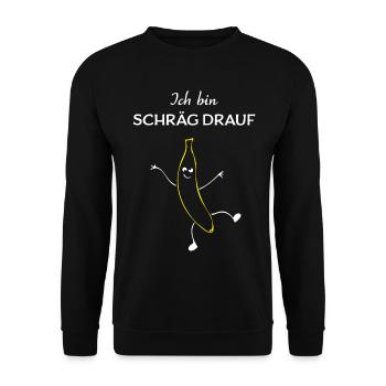 Banana, Fruits, Fruit, Fruit Salad, Vegan, Vegetarian - Unisex Sweatshirt - black - Front - Alina (178cm) & Michal (187cm)
