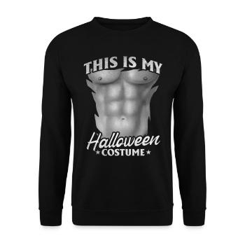 This Is My Halloween Costume - Funny Halloween - Unisex Pullover - Schwarz - Vorne - Alina (178cm) & Michal (187cm)