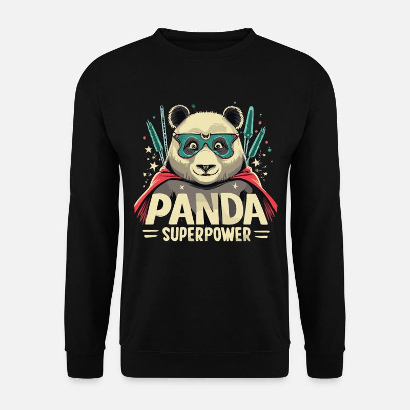 Super-héros panda - Sweat-shirt Unisexe - noir
