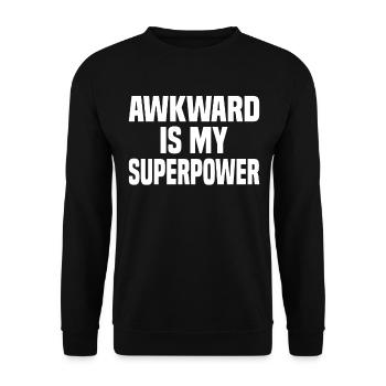 Misanthrope Antisocial Introvert - Unisex Sweatshirt - black - Front - Alina (178cm) & Michal (187cm)