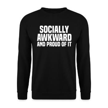 Misanthrope Antisocial Introvert - Unisex Sweatshirt - black - Front - Alina (178cm) & Michal (187cm)