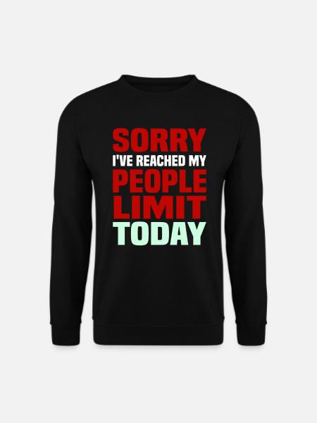 Misanthrop Menschenhasser Asozial Introvertiert - Unisex Pullover - Schwarz
