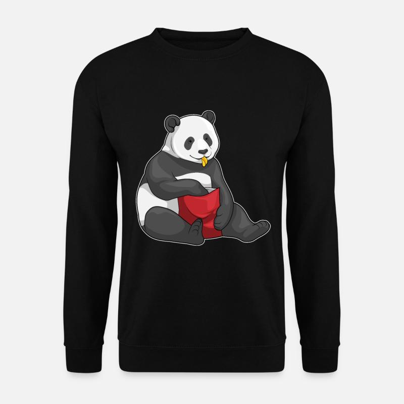 Panda Chips Chip Bag - Unisex Sweatshirt - black