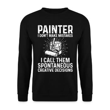 House Painter Decorator Painter I - Unisex Pullover - Schwarz - Vorne - Alina (178cm) & Michal (187cm)