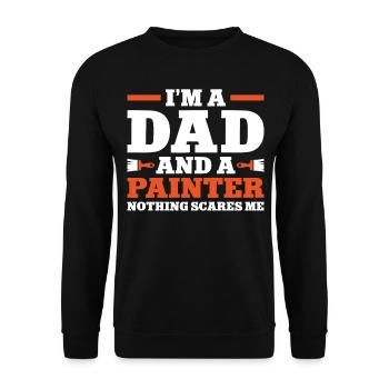 House Painter Decorator Dad I'm A - Unisex Sweatshirt - black - Front - Alina (178cm) & Michal (187cm)