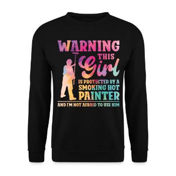 House Painter Decorator Girlfriend - Unisex Sweatshirt - black - Front - Alina (178cm) & Michal (187cm)