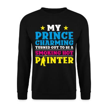 House Painter Decorator Girlfriend - Unisex Sweatshirt - black - Front - Alina (178cm) & Michal (187cm)